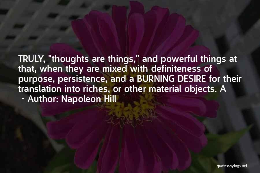 Objects Of Desire Quotes By Napoleon Hill