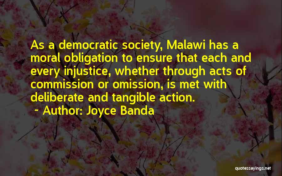 Obligation Quotes By Joyce Banda