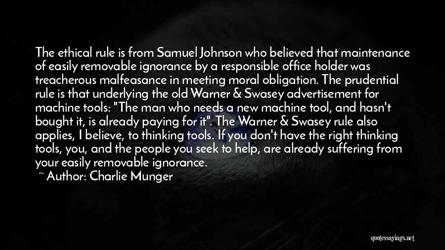 Obligation To Help Others Quotes By Charlie Munger