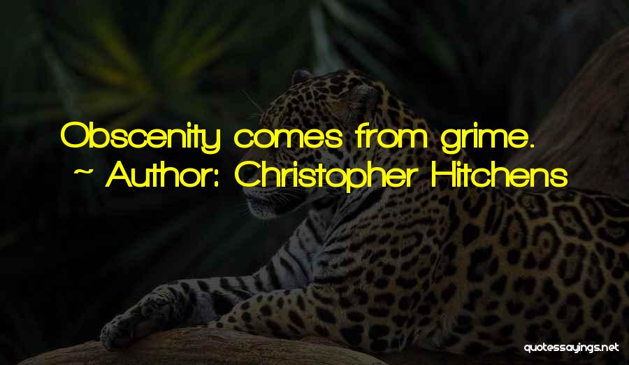 Obscenity Quotes By Christopher Hitchens