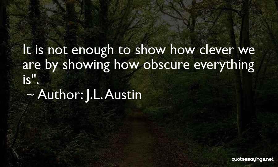 Obscure Quotes By J.L. Austin