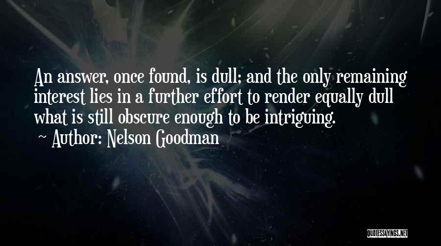 Obscure Quotes By Nelson Goodman