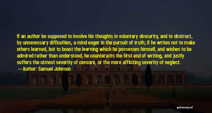 Obscurity Quotes By Samuel Johnson