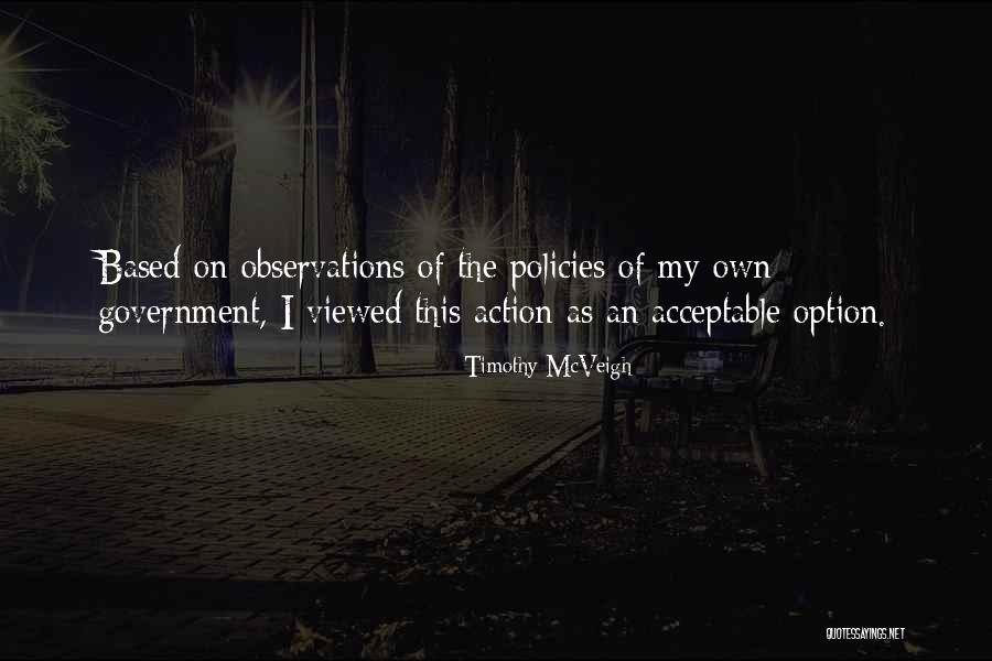 Observations Quotes By Timothy McVeigh Observations Quotes By Timothy McVeigh