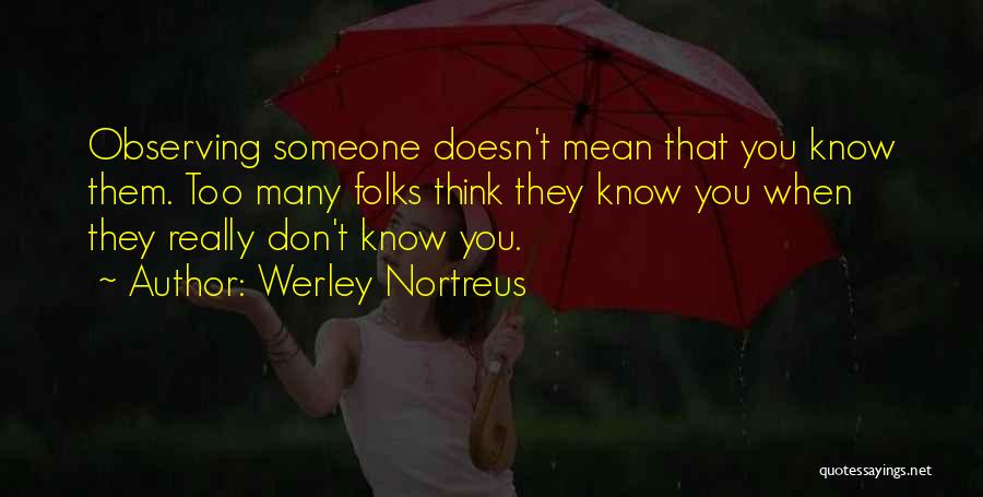 Observing Someone Quotes By Werley Nortreus