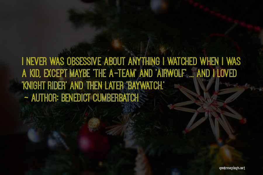 Obsessive Quotes By Benedict Cumberbatch