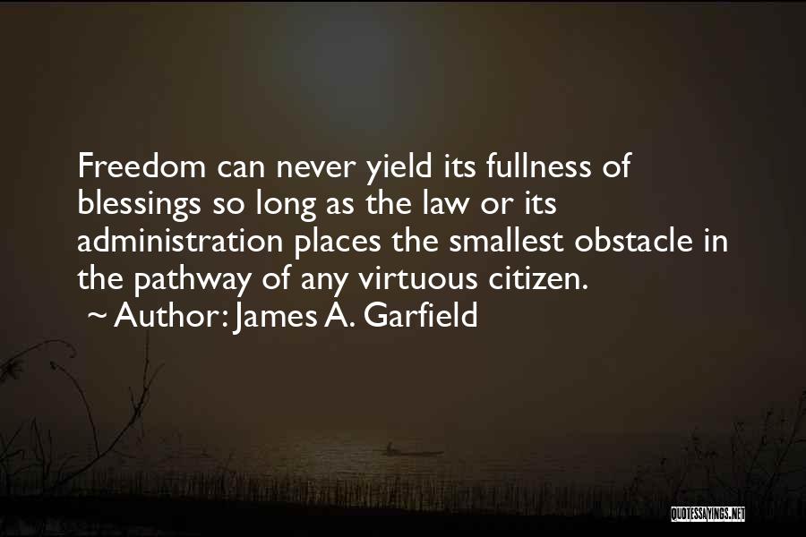 Obstacle Quotes By James A. Garfield