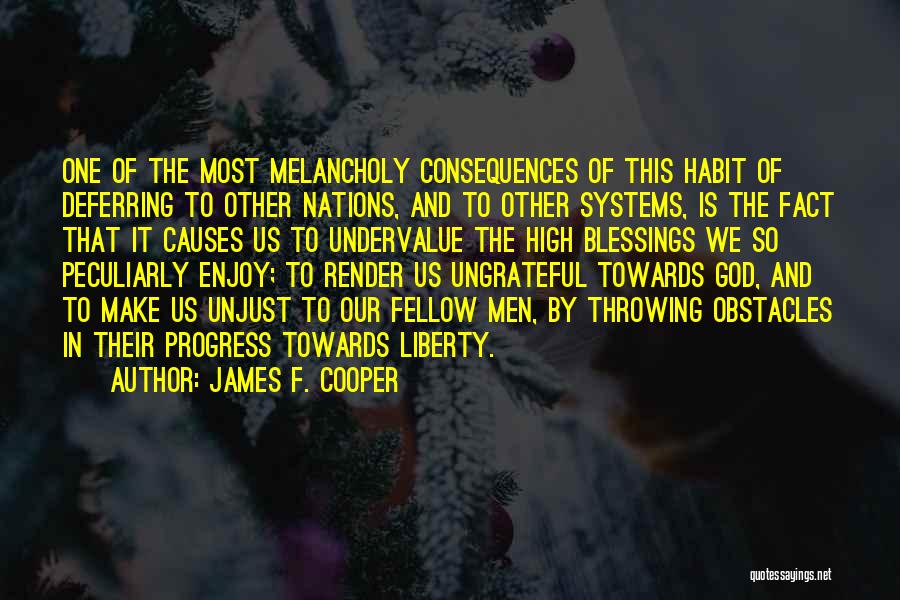 Obstacles And God Quotes By James F. Cooper