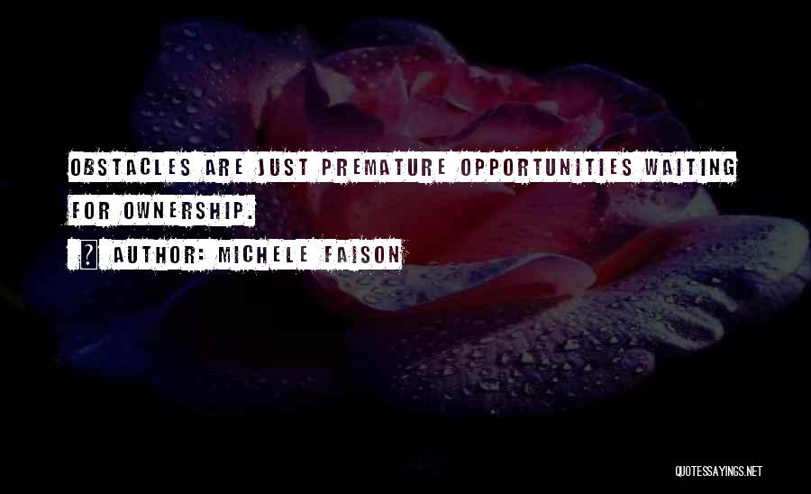 Obstacles And Opportunities Quotes By Michele Faison