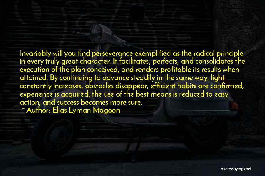 Obstacles And Success Quotes By Elias Lyman Magoon