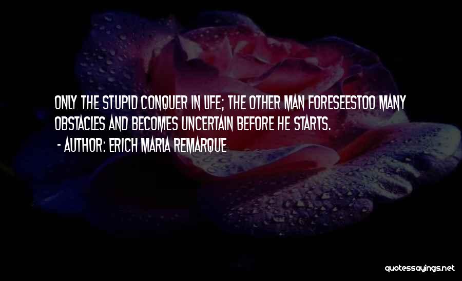 Obstacles And Success Quotes By Erich Maria Remarque