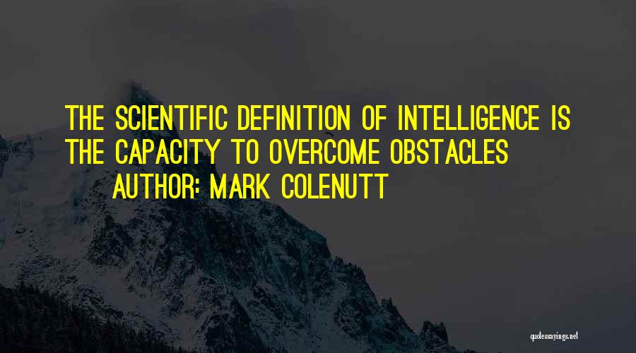 Obstacles Inspirational Quotes By Mark Colenutt