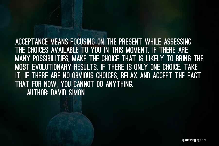 Obvious Choices Quotes By David Simon