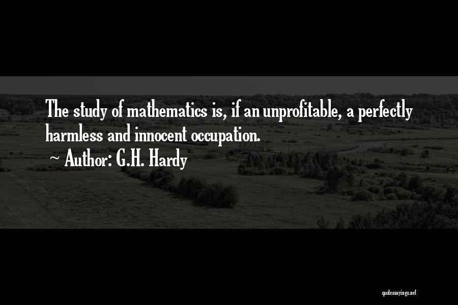 Occupation Quotes By G.H. Hardy
