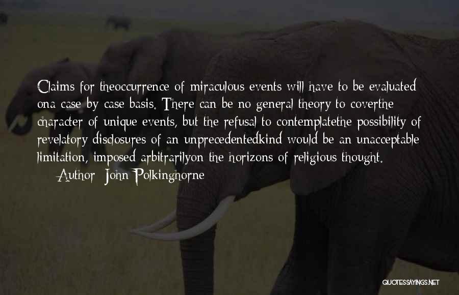 Occurrence Quotes By John Polkinghorne