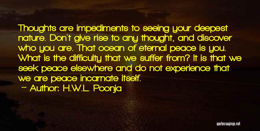 Ocean And Peace Quotes By H.W.L. Poonja