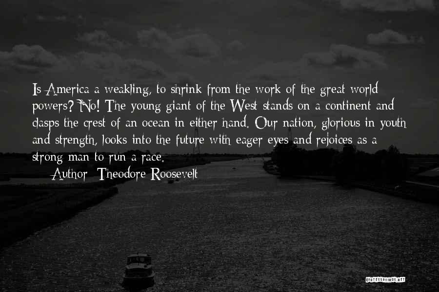 Ocean And Strength Quotes By Theodore Roosevelt