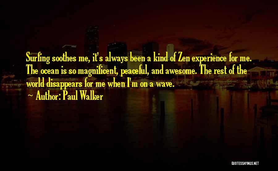 Ocean And Surfing Quotes By Paul Walker