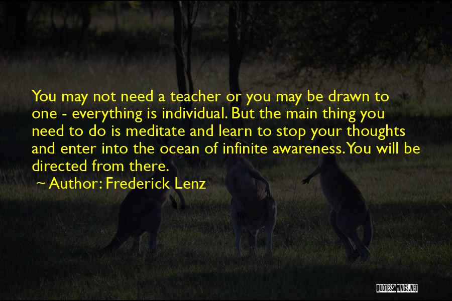 Ocean And Thoughts Quotes By Frederick Lenz