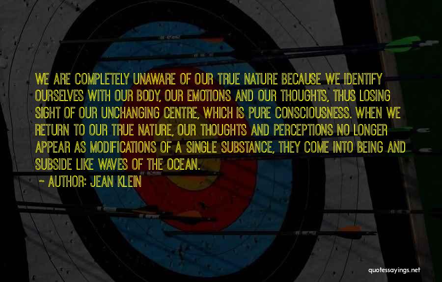 Ocean And Thoughts Quotes By Jean Klein