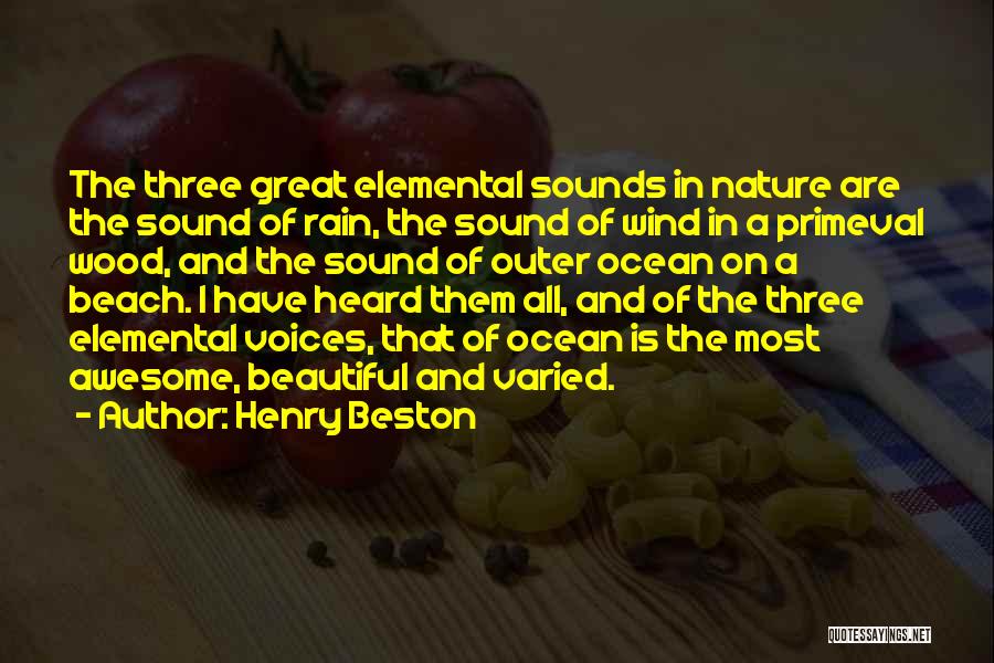 Ocean Sound Quotes By Henry Beston