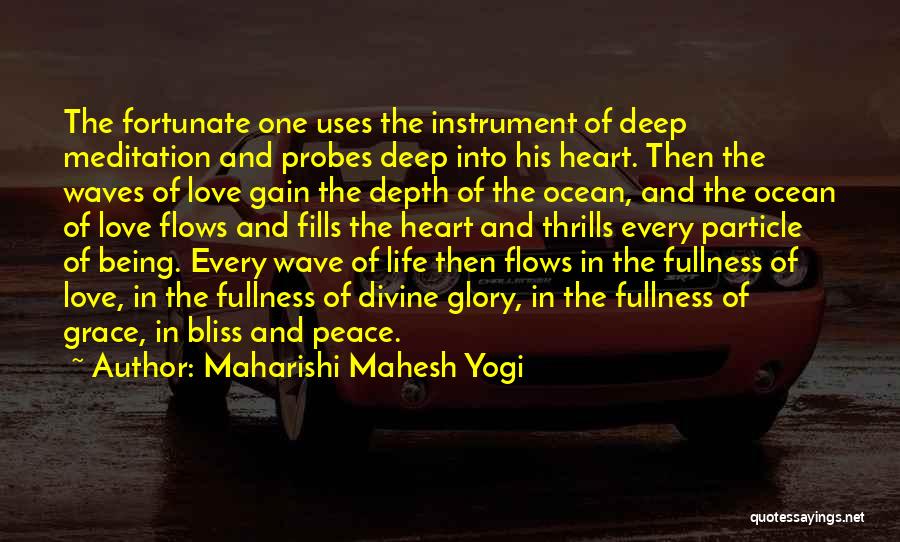 Ocean Waves And Love Quotes By Maharishi Mahesh Yogi