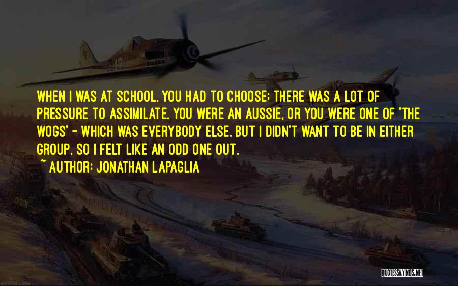 Odd One Out Quotes By Jonathan LaPaglia