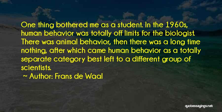 Off Limits Quotes By Frans De Waal