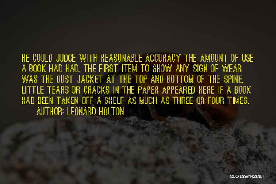 Off The Judge Quotes By Leonard Holton