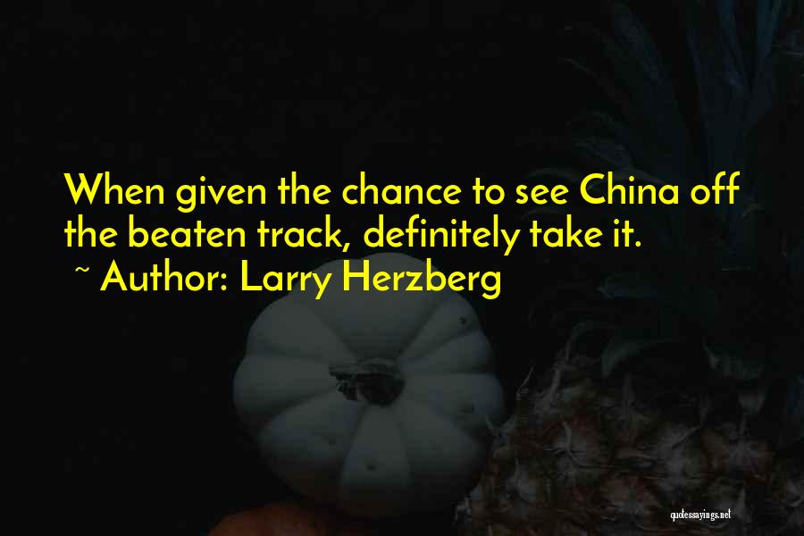 Off The Track Quotes By Larry Herzberg
