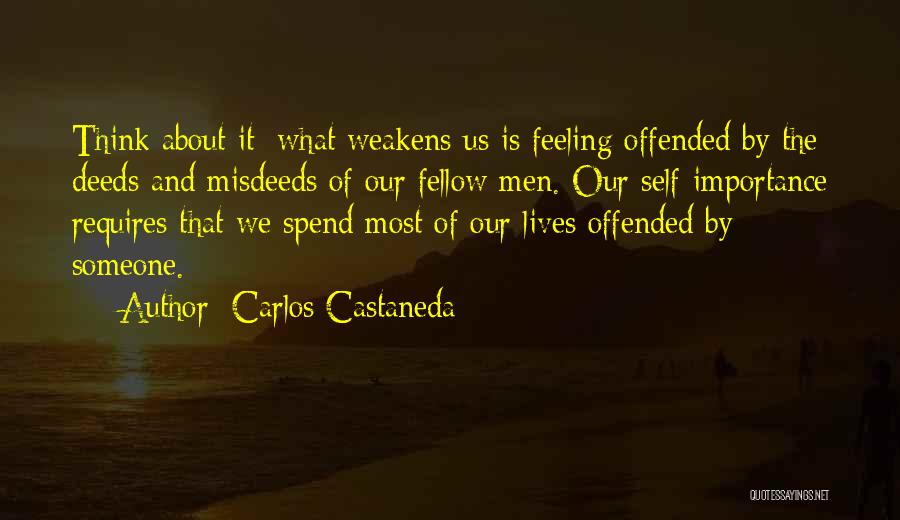 Offended Someone Quotes By Carlos Castaneda