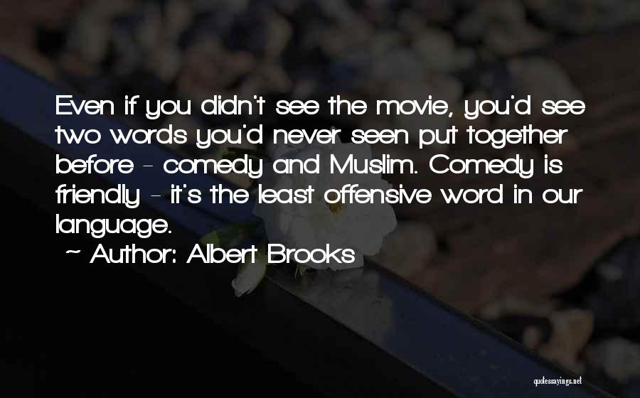 Offensive Comedy Quotes By Albert Brooks