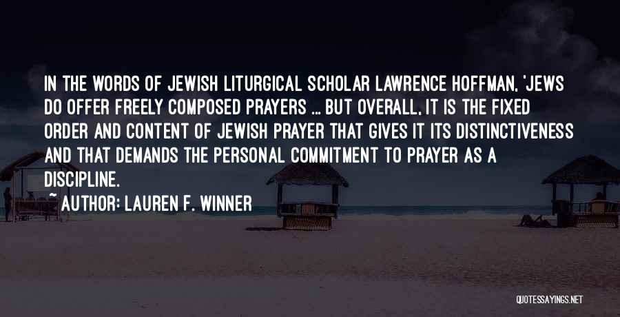 Offer Prayers Quotes By Lauren F. Winner