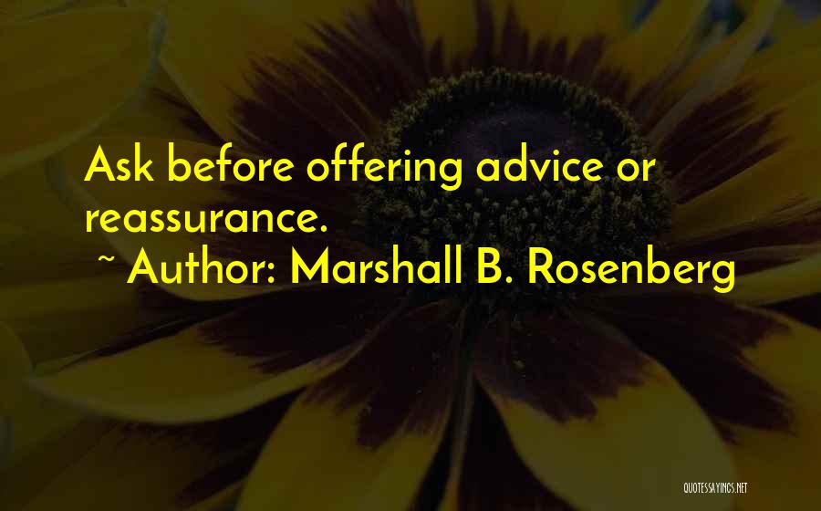 Offering Advice Quotes By Marshall B. Rosenberg