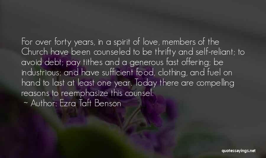 Offering And Tithes Quotes By Ezra Taft Benson