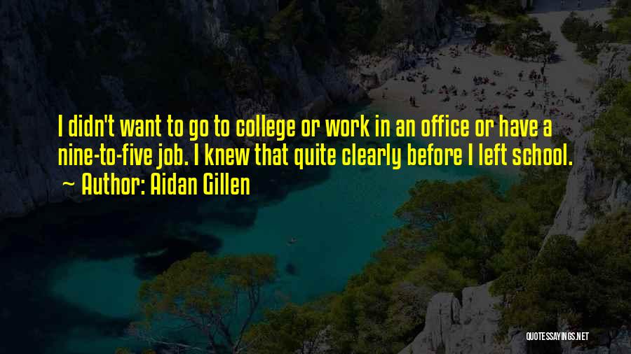 Office Work Quotes By Aidan Gillen
