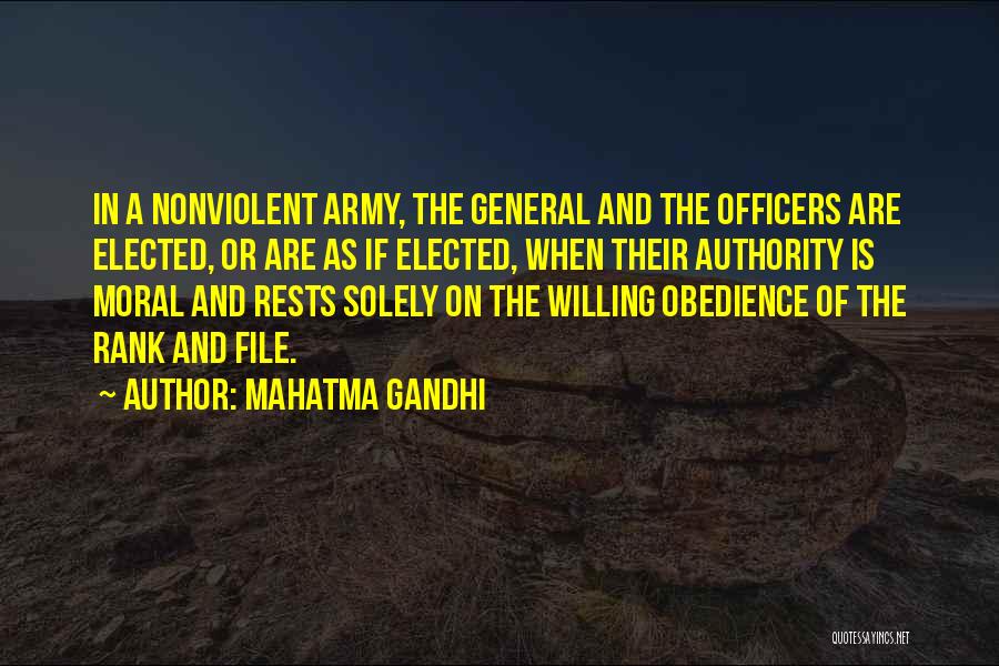 Officers In The Army Quotes By Mahatma Gandhi