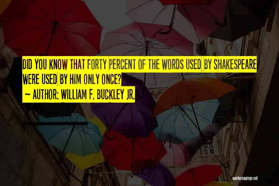 Often Used Shakespeare Quotes By William F. Buckley Jr.