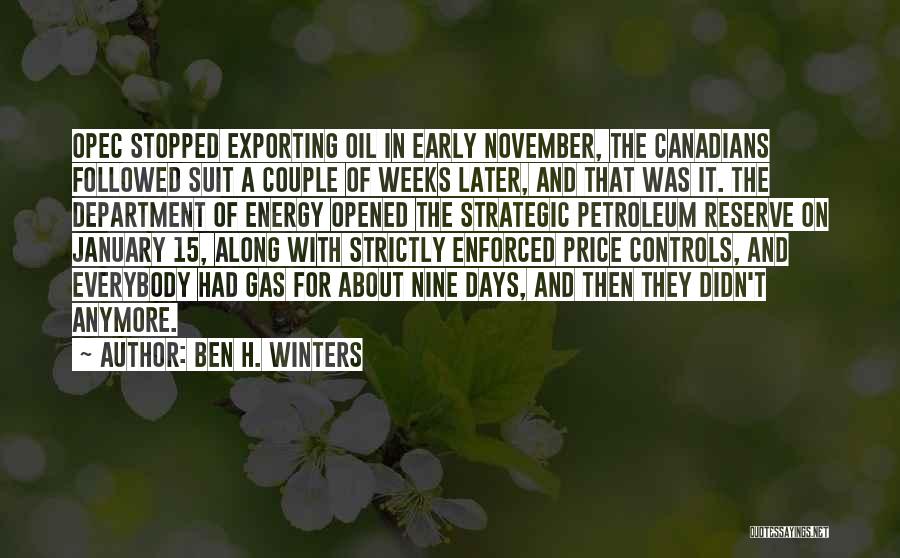 Oil And Gas Price Quotes By Ben H. Winters