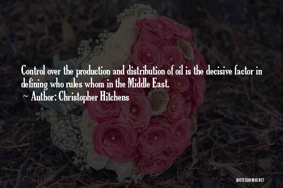 Oil Production Quotes By Christopher Hitchens