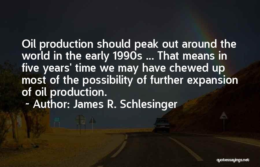 Oil Production Quotes By James R. Schlesinger