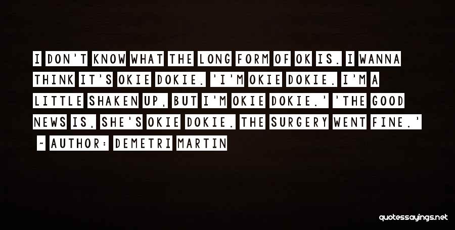Ok Fine Quotes By Demetri Martin