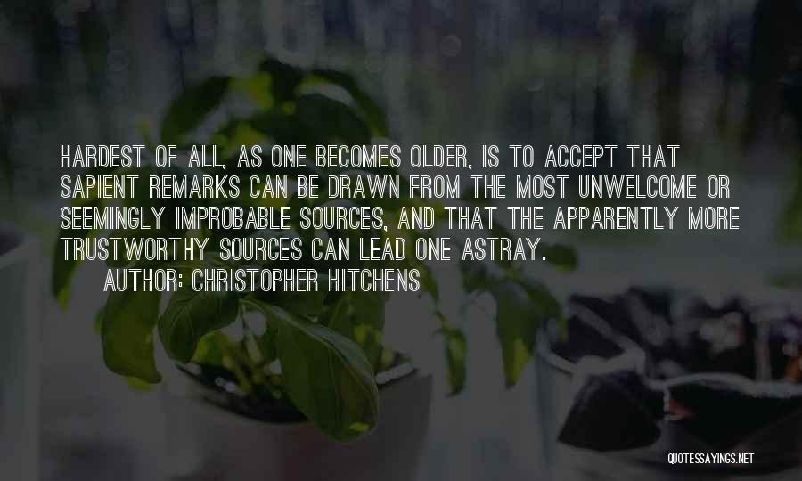 Old Age And Wisdom Quotes By Christopher Hitchens