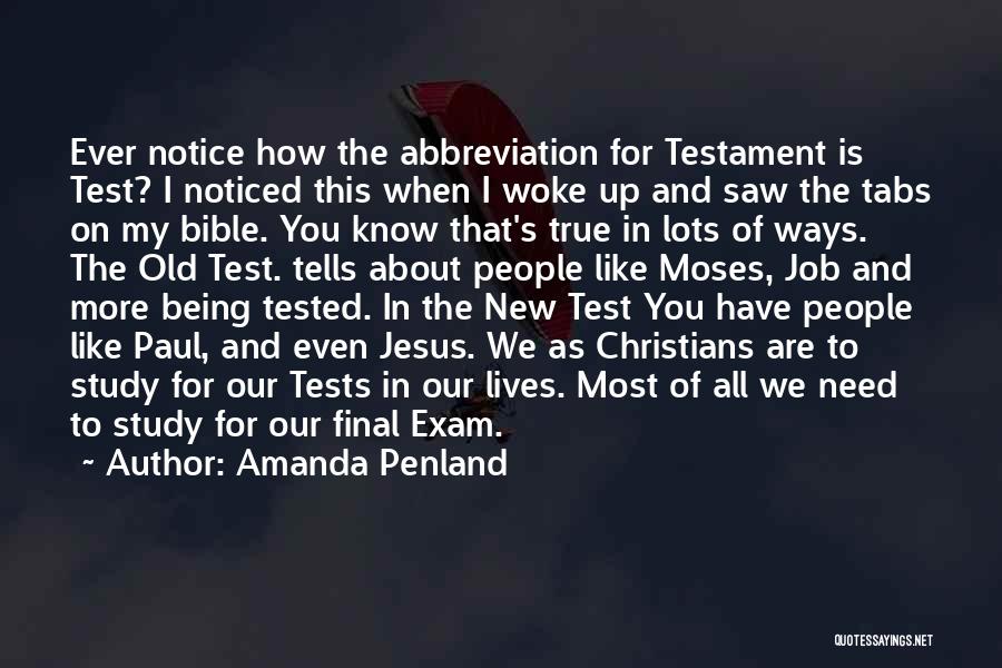 Old And New Testament Quotes By Amanda Penland