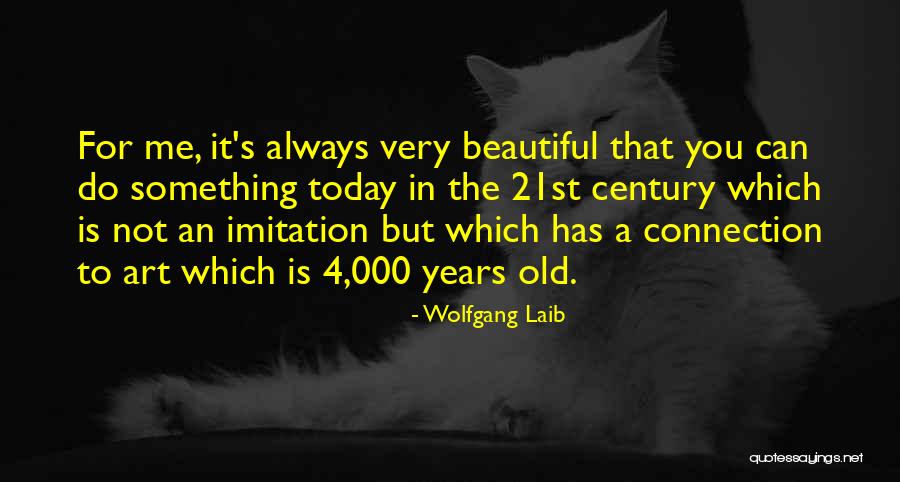 Old But Beautiful Quotes By Wolfgang Laib