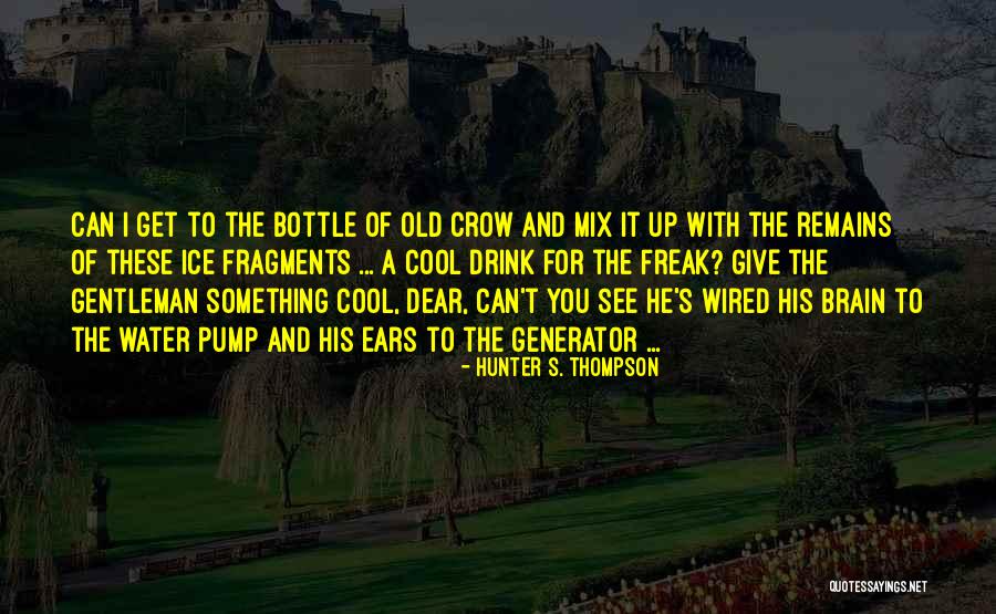 Old Crow Quotes By Hunter S. Thompson Old Crow Quotes By Hunter S. Thompson