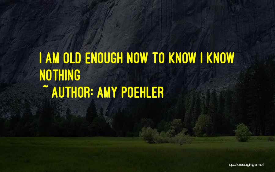 Old Enough To Quotes By Amy Poehler