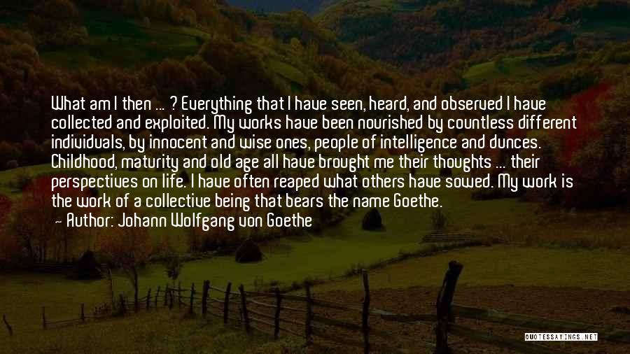 Old Is Wise Quotes By Johann Wolfgang Von Goethe