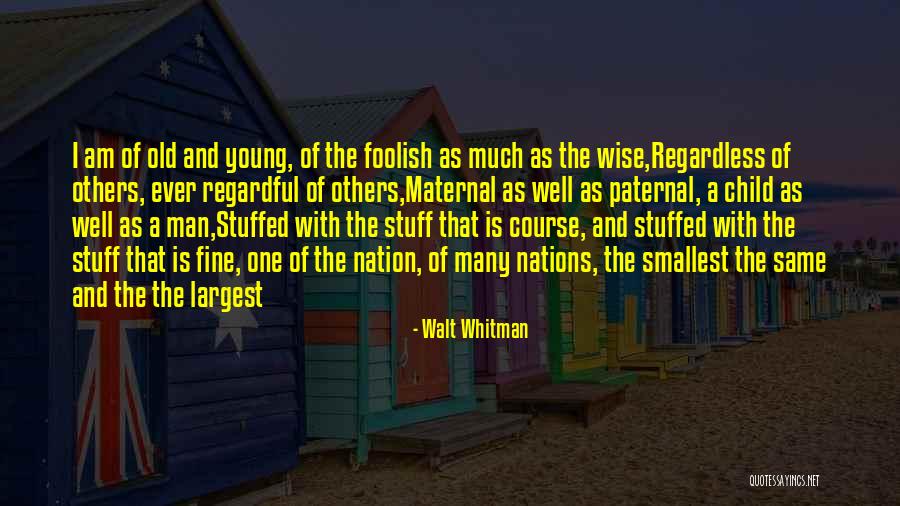 Old Man Wisdom Quotes By Walt Whitman Old Man Wisdom Quotes By Walt Whitman