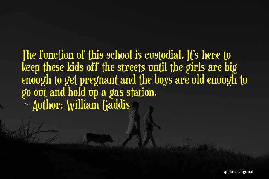 Old School Quotes By William Gaddis